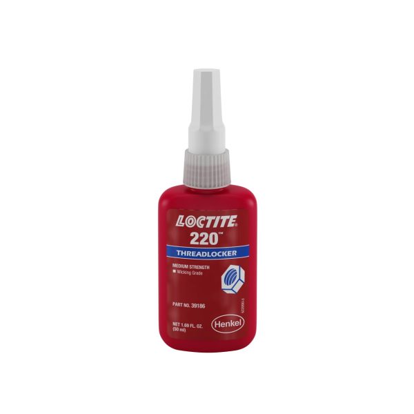 LOCTITE 220 Medium Strength Wicking Grade Threadlocker - 50 mL (1.69 oz) Bottle