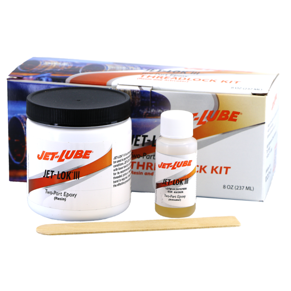 Jet-Lok III Zinc-Free Threadlocker/Two-Part Epoxy Kit 8.6 oz can